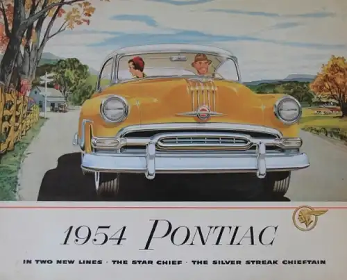 Pontiac Star Chief Modellprogramm 1954 Automobilprospekt