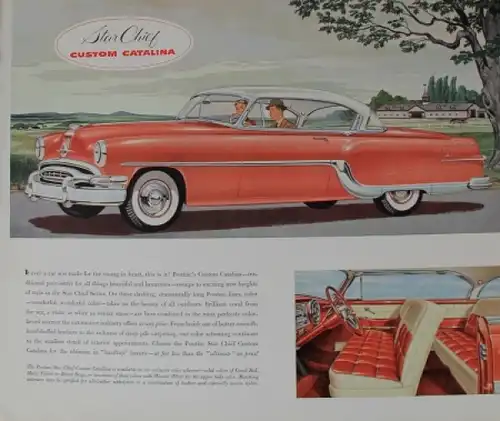 Pontiac Star Chief Modellprogramm 1954 Automobilprospekt