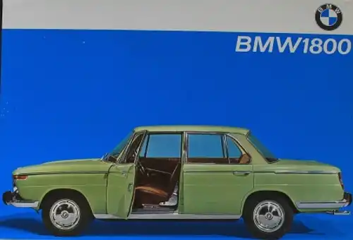 BMW Werbemappe 1967 mit 5 Automobilprospekte