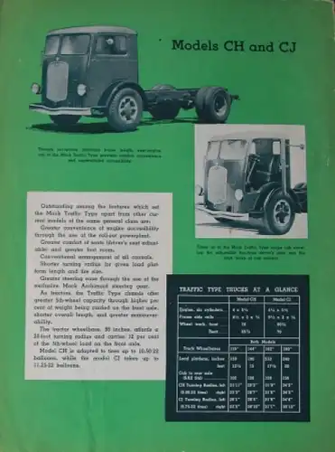 Mack Models CH/CJ Traffic Type 1943 LastwagenprospektMack Models CH/CJ Traffic Type 1943 Lastwagenprospekt
