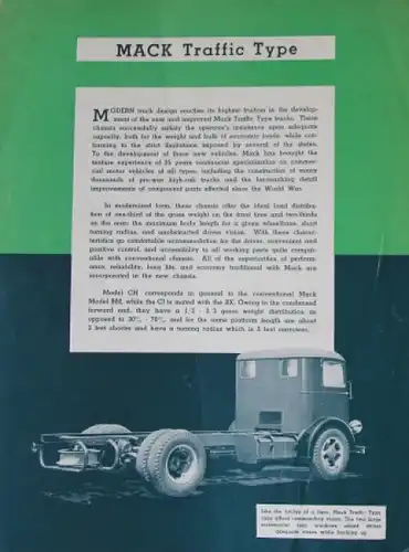 Mack Models CH/CJ Traffic Type 1943 LastwagenprospektMack Models CH/CJ Traffic Type 1943 Lastwagenprospekt