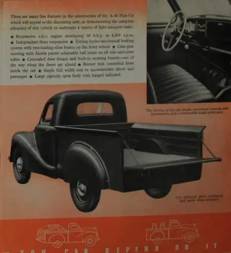 Austin A40 Pick-up 1949 Lastwagenprospekt