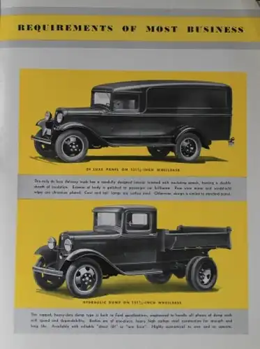 Ford Trucks &quot;Helpful hints on hauling&quot; Imagebrochure 1932 Lastwagenprospekt