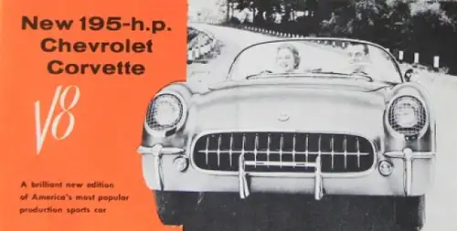 Chevrolet Corvette 195 hp V8 1953 Automobilprospekt