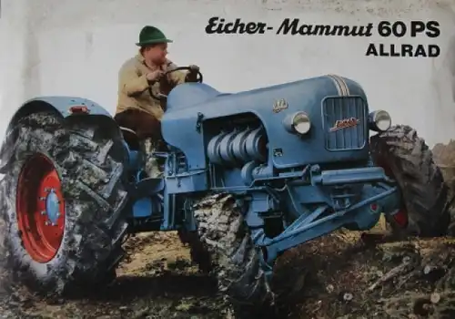 Eicher Mammut 60 PS Allrad 1955 Traktorprospekt