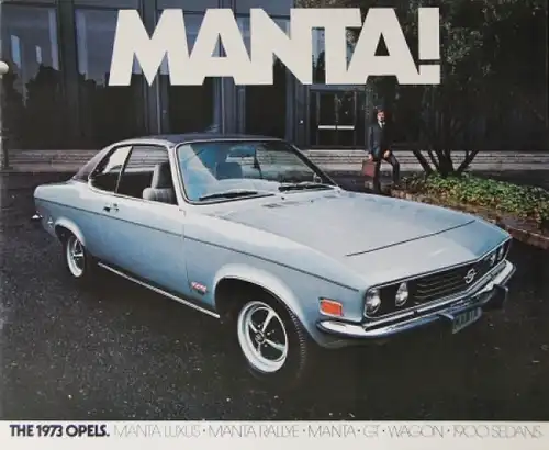 Opel Manta Modellprogramm 1973 Automobilprospekt