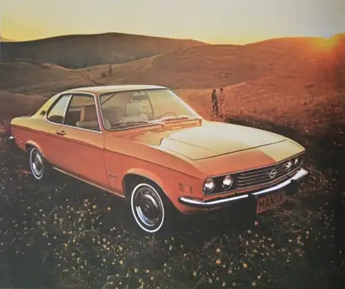 Opel Manta Modellprogramm 1973 Automobilprospekt