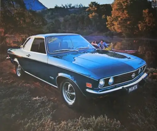 Opel Manta Modellprogramm 1973 Automobilprospekt