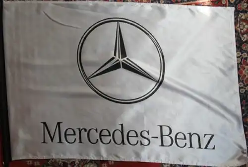 Mercedes Benz Händler-Werbefahne Seide 1985