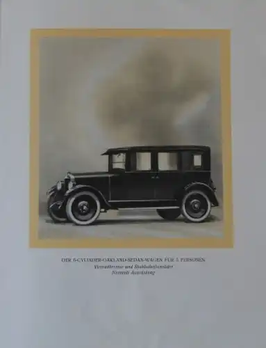 Oakland-Wagen Sechs-Cylinder 1924 Automobilprospekt