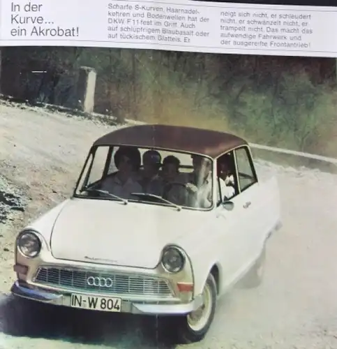 DKW F11 &quot;Der große Junior&quot; 1963 Automobilprospekt