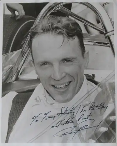 Dan Gurney Formel 1 Rennfahrer Originalautogramm 1964
