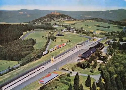 Nürburgring Rennstrecke &quot;Start-Ziel&quot; Postkarte 1950