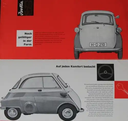 BMW Isetta Modellprogramm 1959 Automobilprospekt