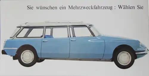 Citroen DS Modellprogramm 1959 Automobilprospekt