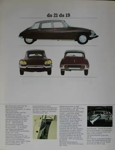 Citroen Modellprogramm 1968 Automobilprospekt