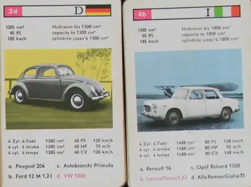 Schmidt Spiele &quot;Autos III 86&quot; 1968 Kartenspiel