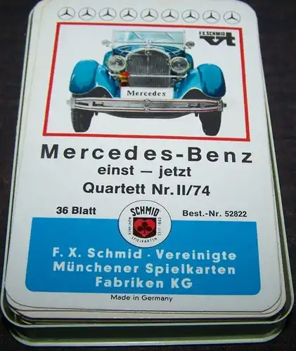 Schmid Spiele &quot;Mercedes Benz einst - jetzt&quot; 1967 Kartenspiel
