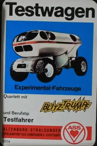 Altenburger &quot;Testwagen - Experimental-Fahrzeuge &quot; Kartenspiel 1967