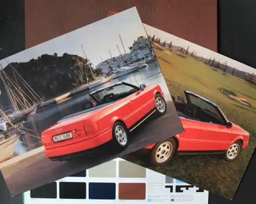 Audi &quot;Das Audi Cabriolet&quot; Modellmappe 1990 Automobilprospekt