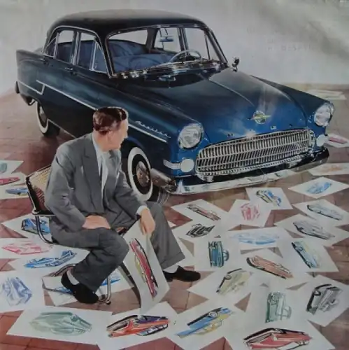 Opel Kapitän Modellprogramm 1956 Automobilprospekt
