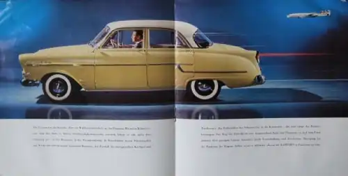 Opel Kapitän Modellprogramm 1956 Automobilprospekt