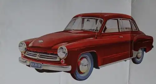Wartburg &quot;Ein neuer Wagen im Strassenbild&quot; Automobilprospekt 1956