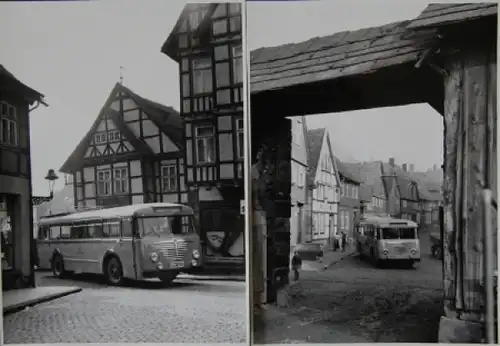 Büssing-NAG Bus auf Reisen durch Deutschland 6 Originalphotos 1955