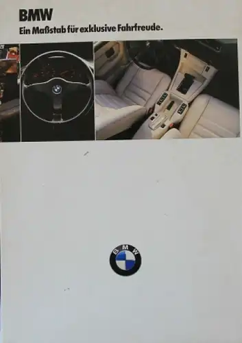 BMW 518i - 535i Modellprogramm-Mappe mit 5 Brochuren 1986 Automobilprospekte