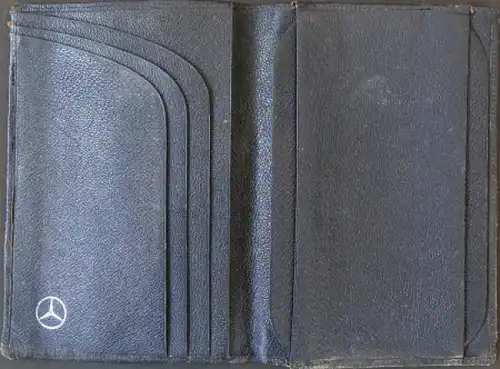 Mercedes Benz Leder-Brieftasche für Fahrzeugpapiere mit Markenlogo 1960