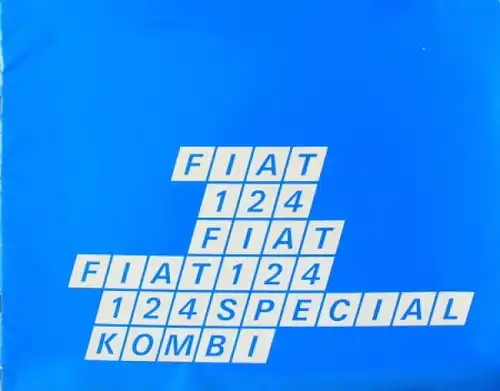 Fiat 124 Special - Kombi Modellprogramm 1969 Automobilprospekt