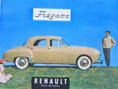 Renault Fregate Modellprogramm 1957 Automobilprospekt