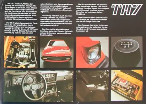 Triumph TR 7 Modellprogramm 1977 Automobilprospekt