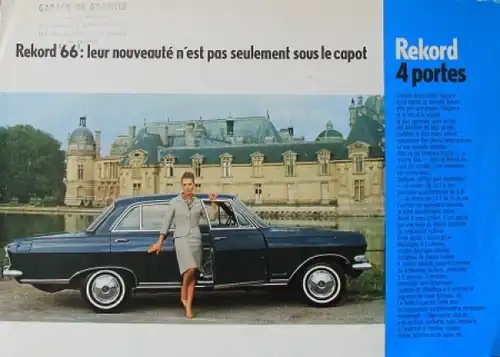 Opel Rekord B 4-Portes 1965 Automobilprospekt