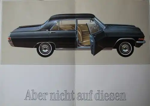 Opel Admiral &quot;Auf diesen Admiral müssen Sie noch warten&quot; 1964 Automobilprospekt
