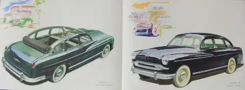 Ford Vedette Modellprogramm 1954 Automobilprospekt