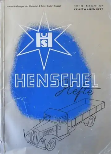 &quot;Henschel Hefte - Hausmitteilung&quot; Henschel-Firmenmagazin 1939