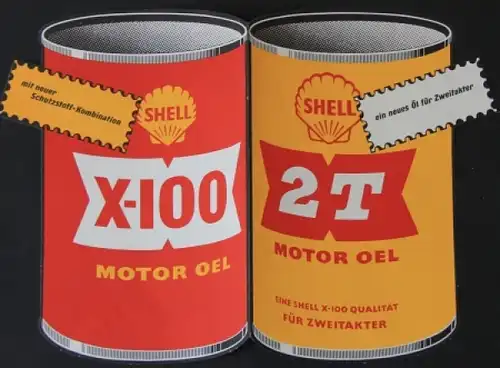 Shell Motor-Oele &quot;In jedem Fall sicher mit Shell&quot; 1955 Werbeprospekt