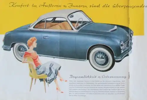 Trabant P 70 Coupe VEB Automobilwerk AWZ 1958 Automobilprospekt