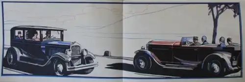 Opel 4 PS Modellprogramm 1928 Automobilprospekt