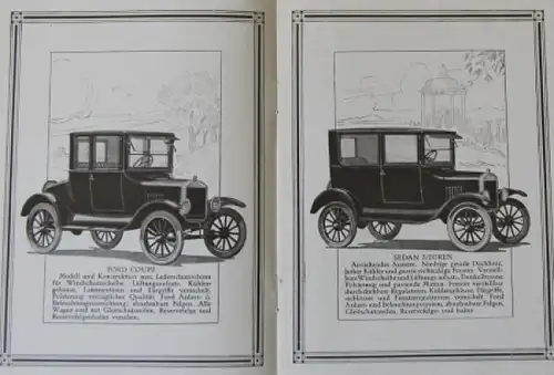 Ford Modellprogramm Fabrikate 1924 Automobilprospekt