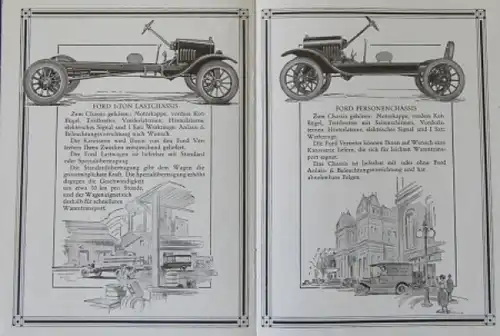 Ford Modellprogramm Fabrikate 1924 Automobilprospekt