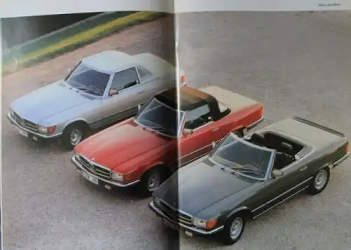 Mercedes Benz 280 SL bis 500 SL Modellprogramm 1980 Automobilprospekt
