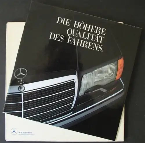 Mercedes Benz S-Klasse &quot;Die Höhere Qualität des Fahrens&quot; 1987 Automobilprospekt