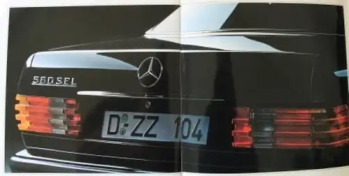 Mercedes Benz S-Klasse &quot;Die Höhere Qualität des Fahrens&quot; 1987 Automobilprospekt