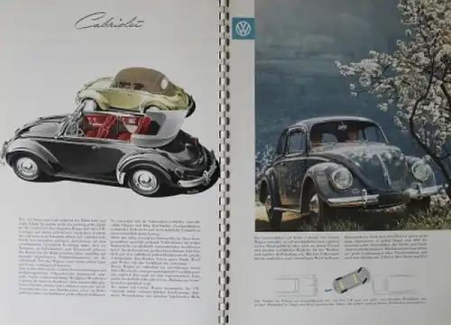 Volkswagen Käfer Modellprogramm 1958 Reuters Automobilprospekt