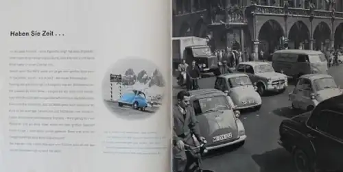 BMW &quot;Das spricht für Isetta&quot; 3 Automobilprospekte 1956