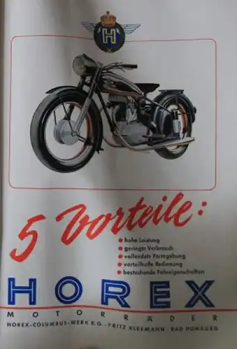 &quot;Ausstellung der Zweirad-Industrie - Frankfurter Frühjahrsmesse&quot; Motorrad-Ausstellungskatalog 1950