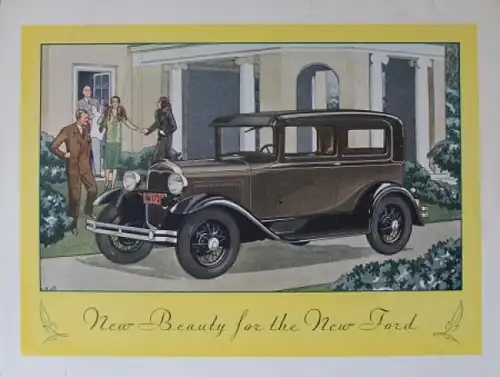 Ford Model A &quot;New beauty for the new Ford&quot; 1928 Automobilprospekt
