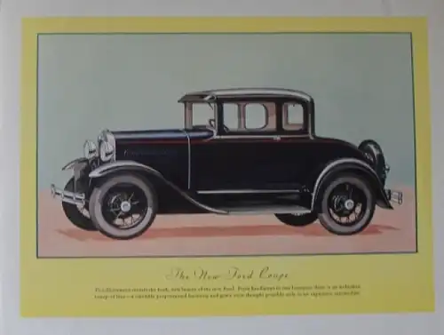 Ford Model A &quot;New beauty for the new Ford&quot; 1928 Automobilprospekt